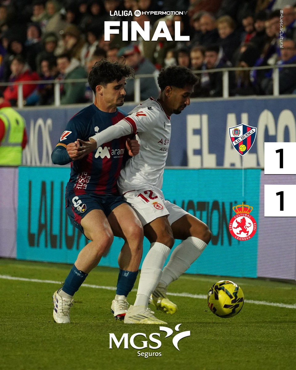 🔚 FINAL | 1-1 | #HuescaCultural 

Se acaba el partido en El Alcoraz

#AúpaCultu