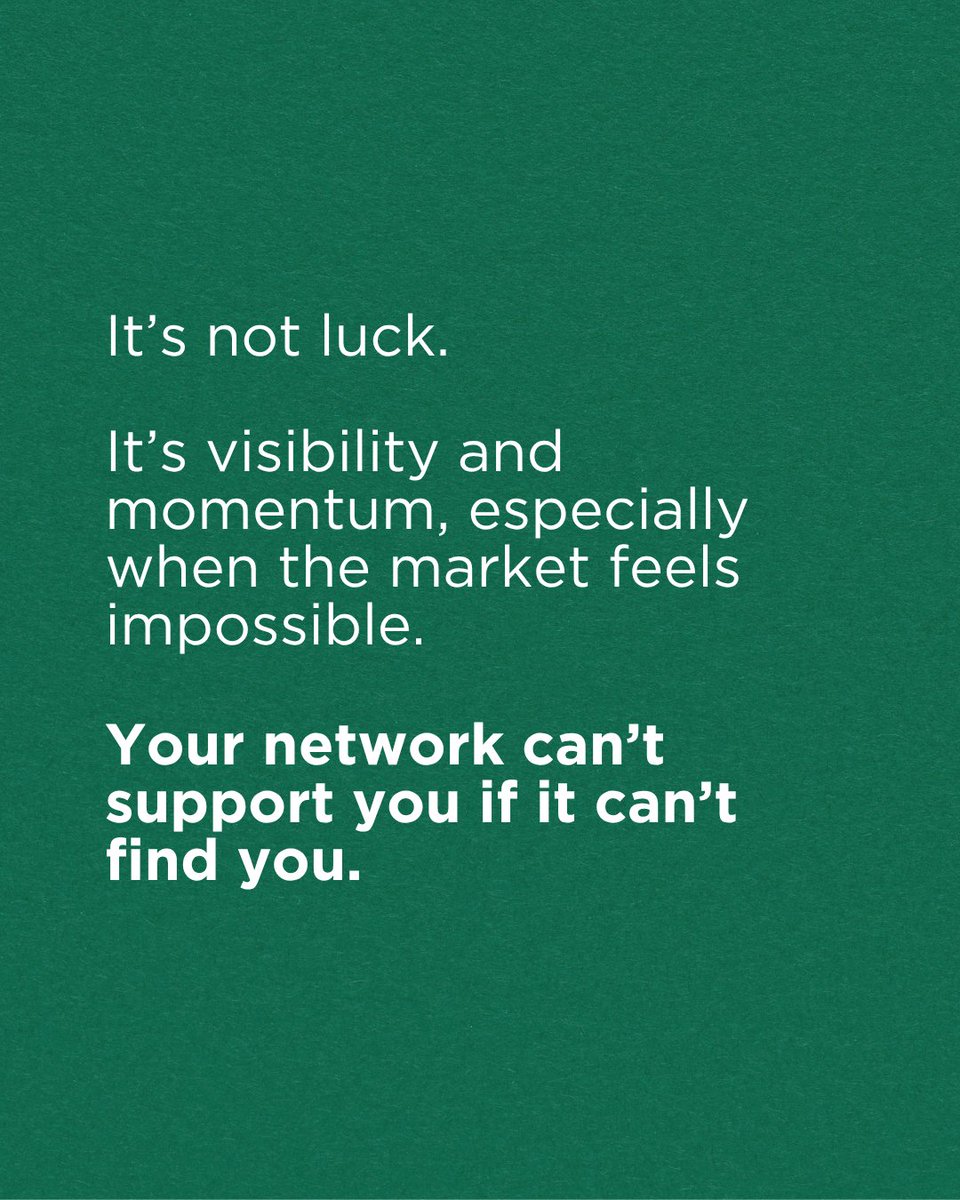 Korn_Ferry's tweet image. Some people send out 150 #applications and hear crickets… while others seem to land opportunities out of nowhere.

But here’s the truth: the people who keep getting hired aren’t “lucky.”

They’re visible. Here's how they do it. krnfy.bz/4bQdF6y