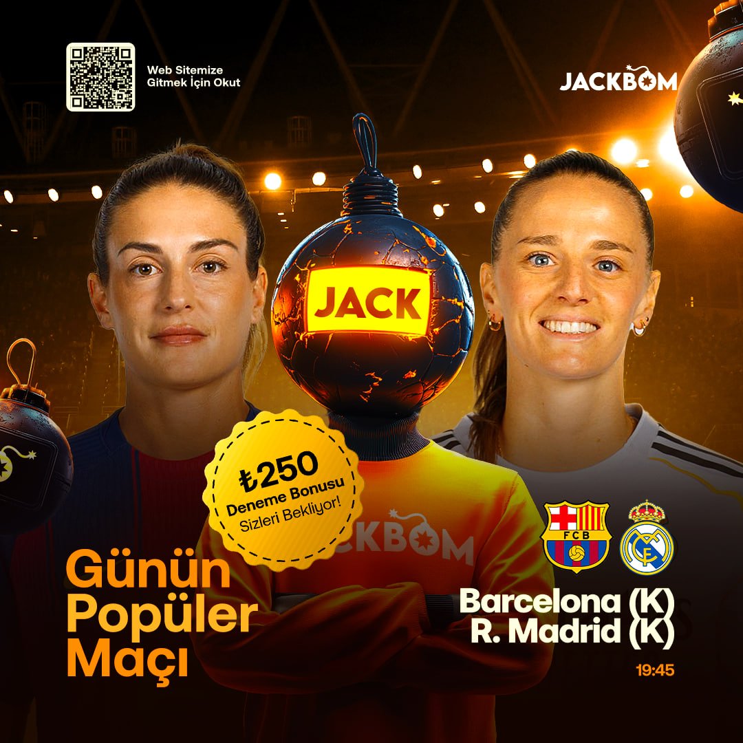 jackbom_tr's tweet photo. 🏆 Barcelona (K) 🔤🔤 R. Madrid (K)

⚽ Bugünün Patlamaya Hazır Maçı!

🗓 02.04.2025 - 19:45

🔥 Gol sesiyle stadyum değil, Jackbom patlar!

🎯 Kuponunu kur, heyecana ortak ol!
📲 Maçın ritmi Jackbom'da atıyor!

💣Jackbom Güncel Adres: https://t.co/3H0O6BSSxH https://t.co/Wd7IDtK5FI