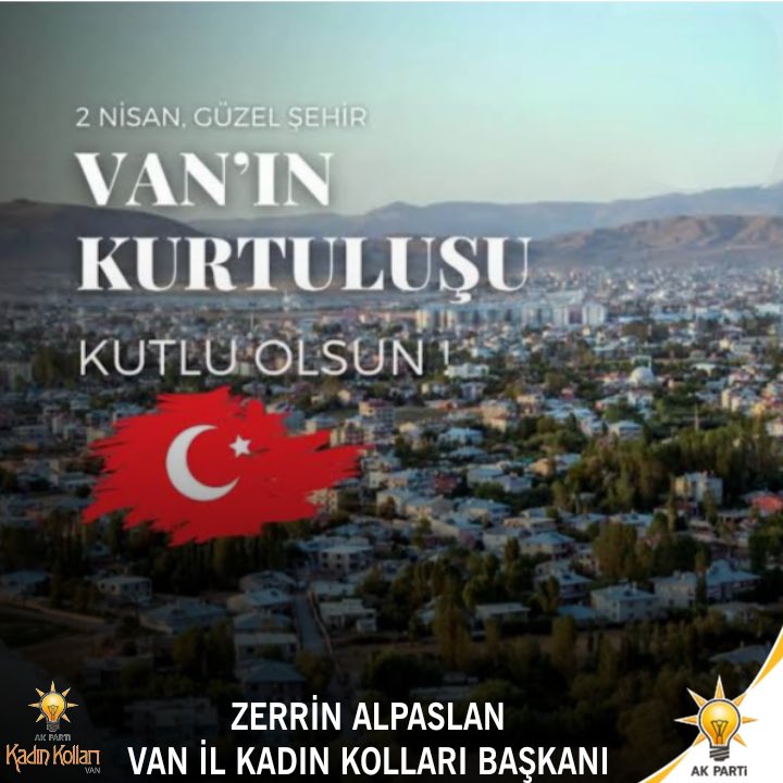 Van’ımızın düşman işgalinden kurtuluşunun 108. yıl dönümünde; vatan uğruna can veren aziz şehitlerimizi rahmetle, kahraman gazilerimizi minnet ve şükranla anıyoruz.🇹🇷

#2NisanVanınKurtuluşu

<a href="/tugbaisikercan/">Tuğba IŞIK ERCAN</a> <a href="/ArvasAbdulahat/">Abdulahat Arvas</a> <a href="/zerrin_alpaslan/">Zerrin Alpaslan</a> <a href="/AKKADINGM/">AK Parti Kadın Kolları</a>