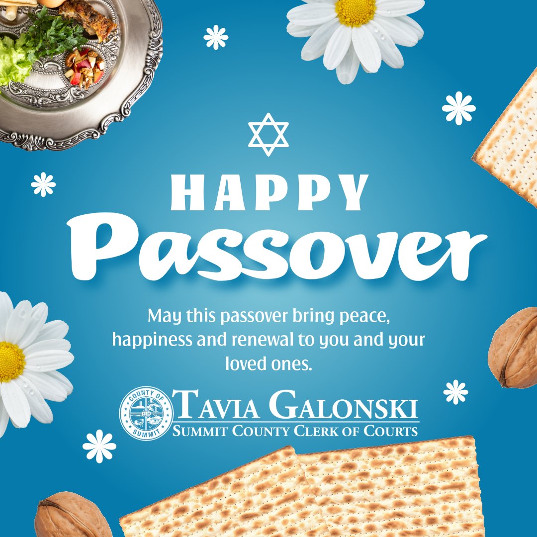 summitclerkoh's tweet photo. Happy Passover from the Summit County Clerk of Courts Office! https://t.co/Eb9wVhE7y2