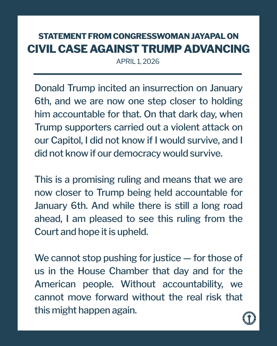 Rep. Pramila Jayapal tweet media