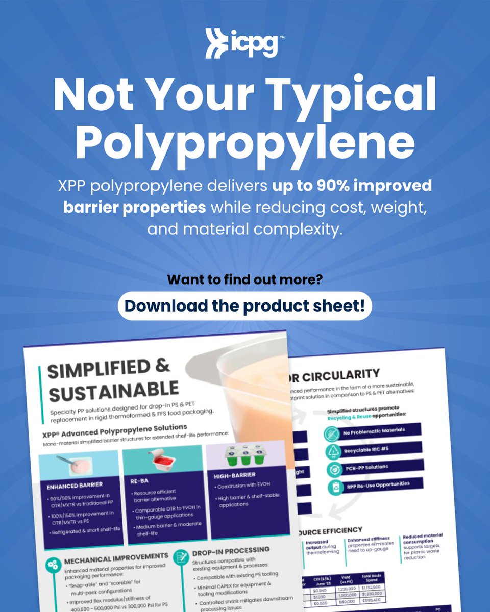 XPP is designed to bridge that gap — delivering the performance required for demanding applications while aligning with existing PP recycling streams.

Learn more about XPP by downloading the product sheet: hubs.ly/Q0497H6R0
