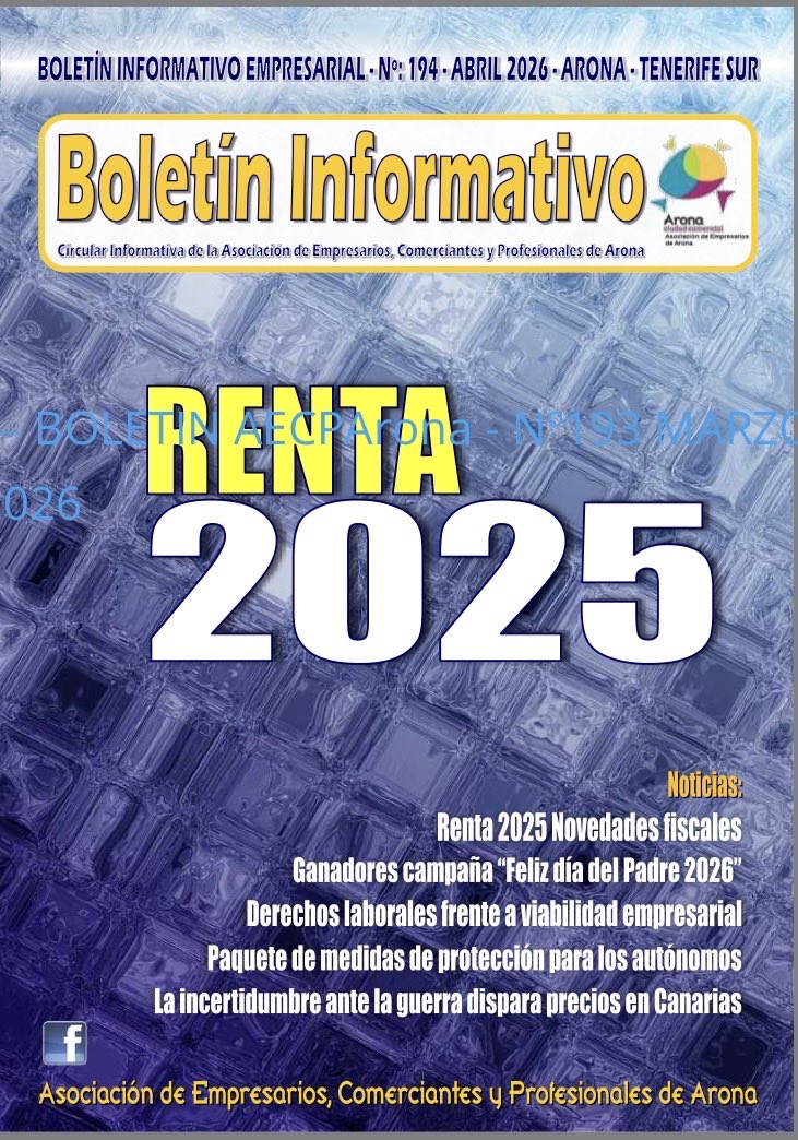 AECPArona's tweet photo. 🔵 Ya puedes consultar el boletín informativo de los empresarios de #Arona correspondiente al mes de abril 

⏬️⏬️⏬️⏬️⏬️

https://t.co/nDppCotROK https://t.co/DXG0RlVcLg
