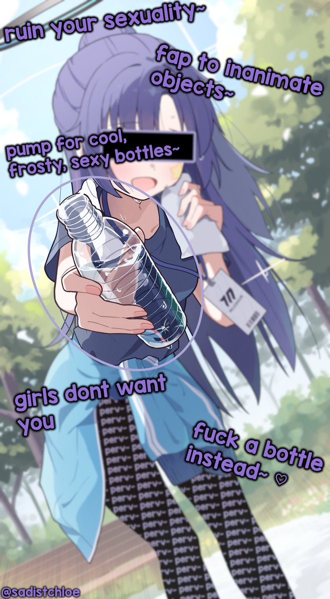 SadistChloe's tweet photo. ruin your sexuality by fetishizing inanimate objects~ bottlefucker 💜

surely you wouldnt pump to an april fools joke.. right gooner? 🤭

2dfd | findom | techdom | clickslut | censoredhentai https://t.co/g5juUQ9nJI