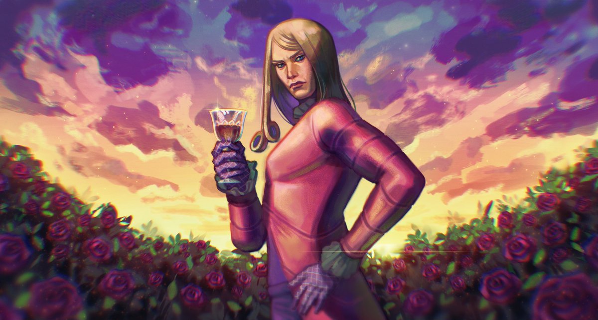 hanifilm7's tweet photo. Just finished new Funny Valentine fanart. Painting the background was surprisingly fun #funnyvalentine https://t.co/8v7Q2WaEeV