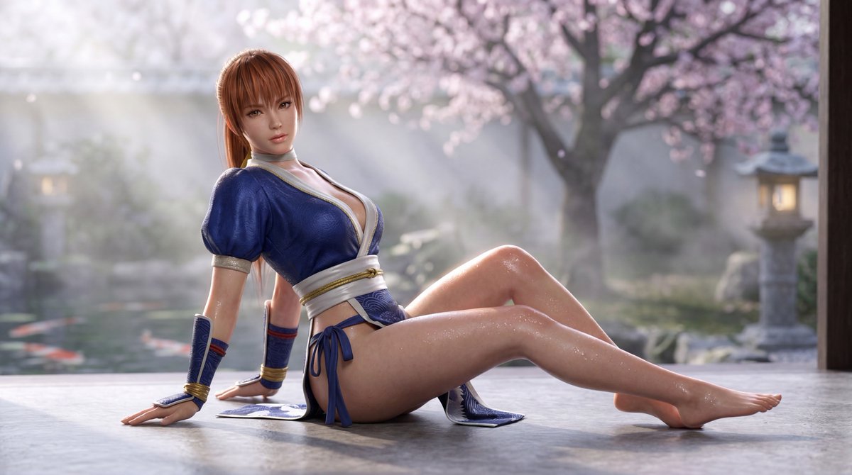 桜舞う庭園で休むかすみ
Beautiful ninja in the spring
息をのむ美しさに癒される