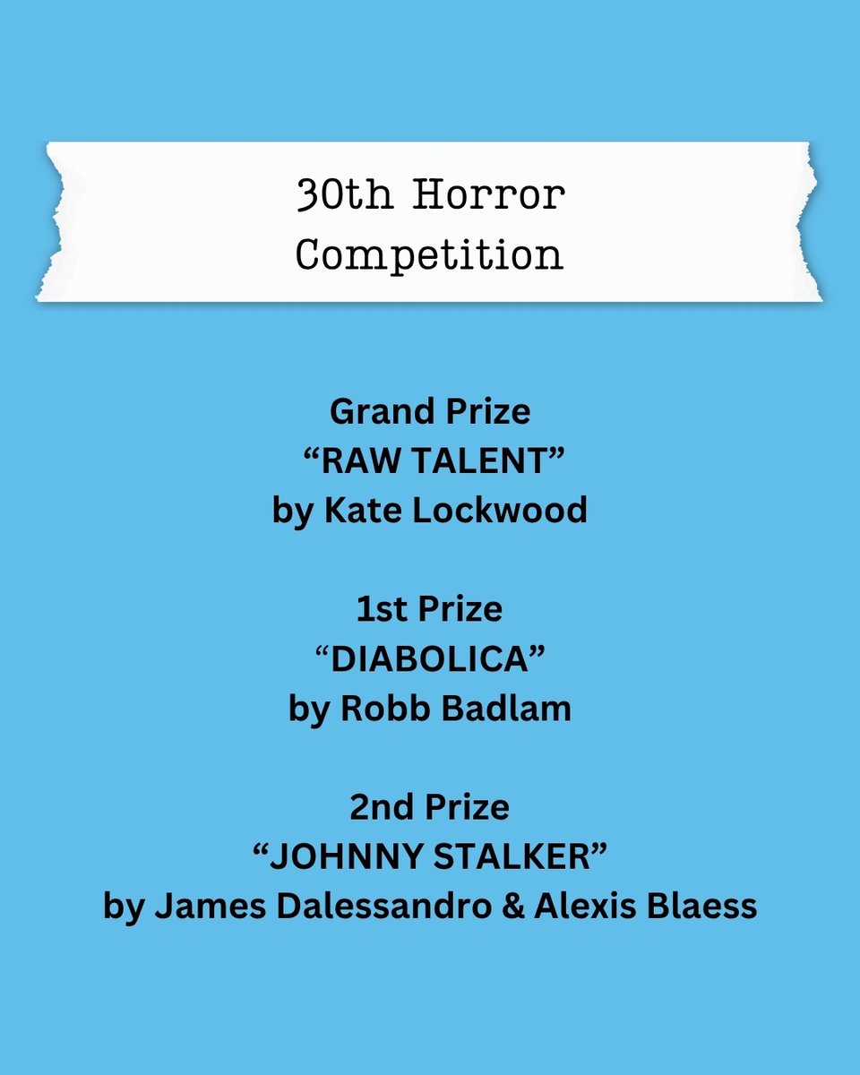 30th Fade In Awards Screenwriting Competition tweet media