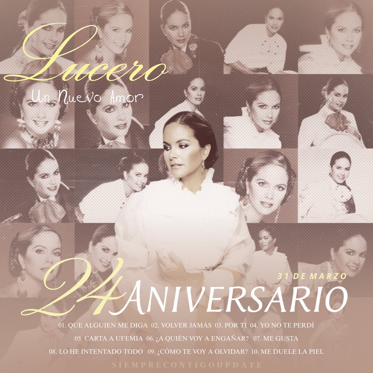 Luceroupdate's tweet photo. Ayer, 31 de marzo, el disco Un Nuevo Amor cumplió 24 años. 
Un álbum lleno de sentimiento que nos regaló canciones inolvidables y que sigue acompañando a muchos hasta hoy!! 🤍 https://t.co/PRIKclZPgH