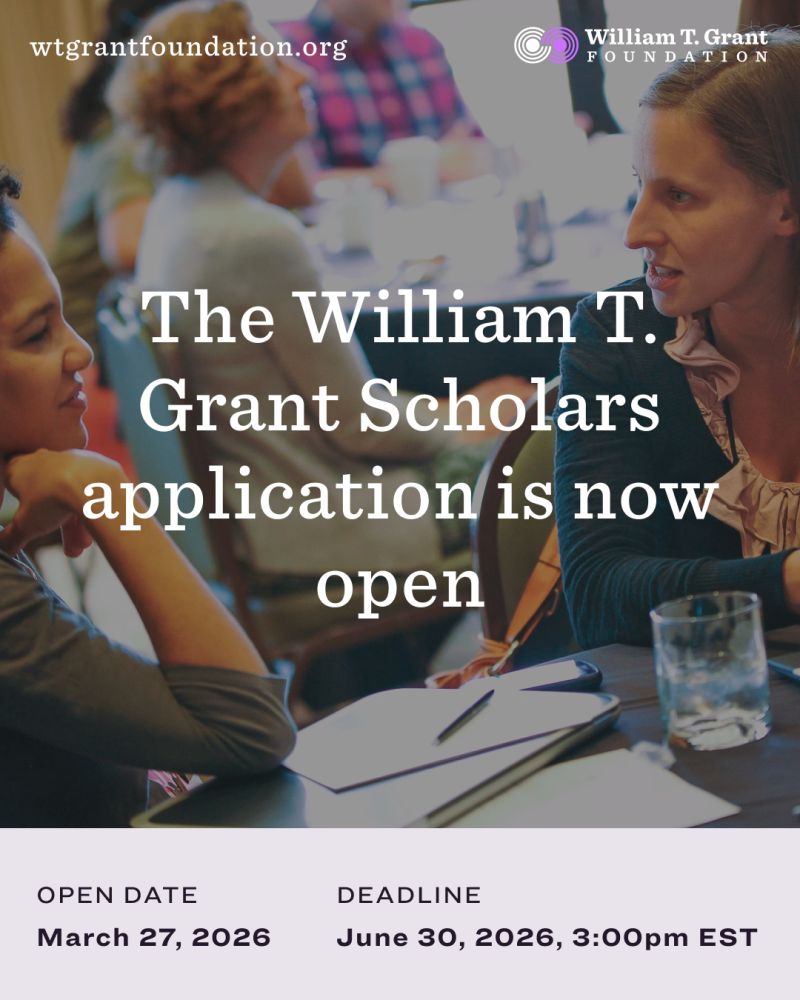 opportunitiesfy's tweet image. 🎓💰 $425K Grant for researchers!
Apply for the William T. Grant Scholars Program 2026
 📊5-year funding
 🎯Mentorship + research support
 📅 Deadline: June 30, 2026
🔗 Apply: wp.me/p23f03-iAM
#Research #Grants