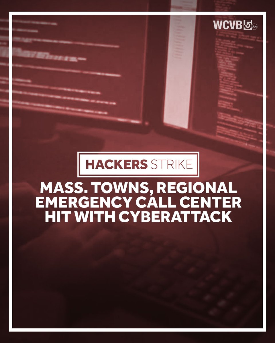 WCVB's tweet image. After discovering a cyberattack on Tuesday, several Massachusetts towns are investigating the hack and trying to determine what data may be compromised. wcvb.com/article/cybera… 
#hack #Massachusetts #cyberattack