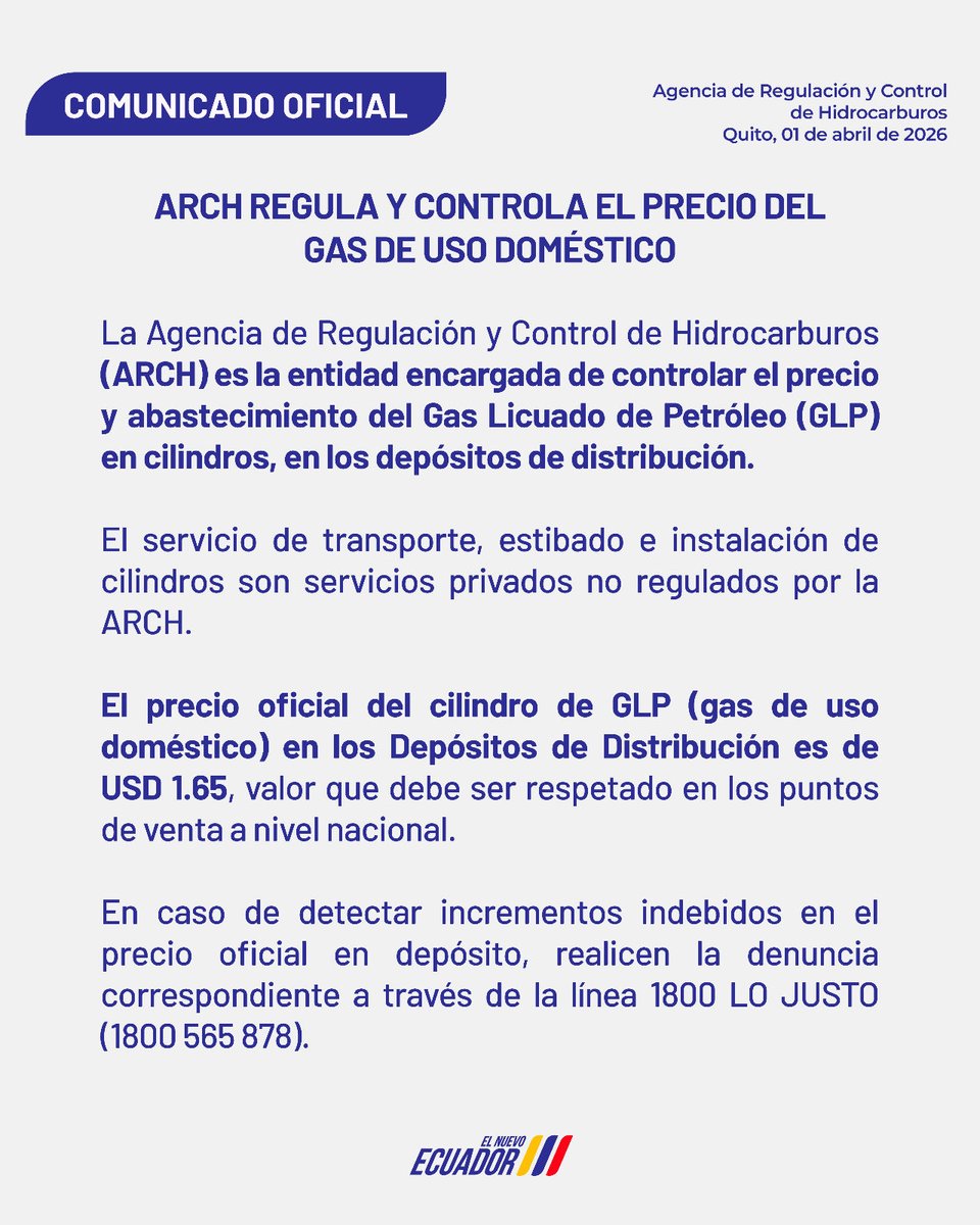Agencia de Regulación y Control de Hidrocarburos tweet media