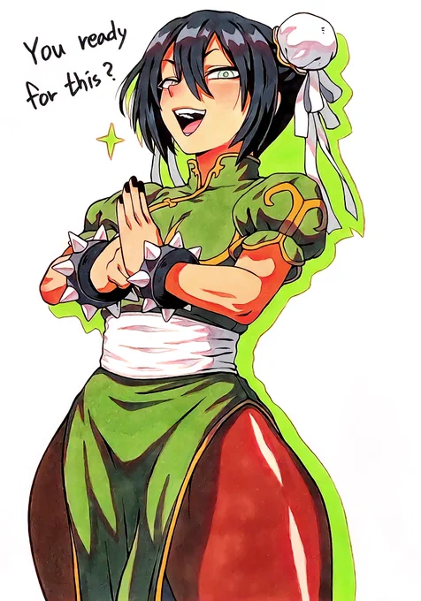 Toph Suddenly, an image of Toph wearing Chun-Li's outfit popped into my head! I thought it would suit him really well! I'll definitely try drawing him again next time! Thank you for watching!