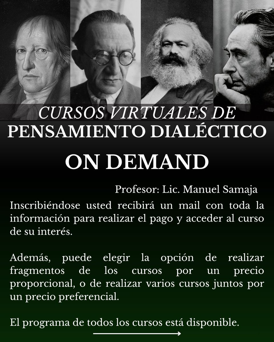 Cursos de Pensamiento Dialéctico - Manuel Samaja tweet media