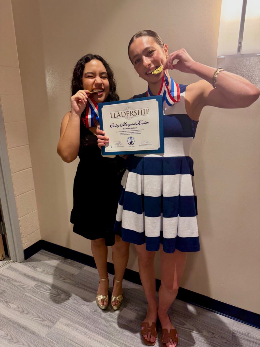 WestBrowardHigh's tweet photo. Last night at the Senior Outstanding Award Ceremony at Dillard High 🎓✨ we celebrated an incredible group of student leaders: Carley Kaplan, SGA President; Sophia Duran, Senior Class President; Jacob Brimblecom, NHS President; and Samantha Sanchez, JROTC Battalion Commander. So proud of all they’ve accomplished 👏

@browardschools @WBPrincipal @DionneSterlingX @Mr_P_WB