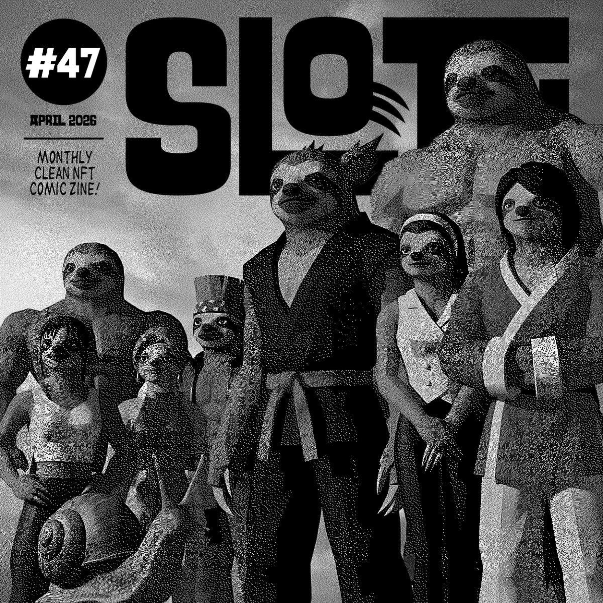slothzine's tweet photo. SLOTH #47 IS OUT! 🦥

Sloth #47 – April 2026
Monthly Clean NFT Comic Zine

18 Artists, 23 Pages 🔥
https://t.co/4nLMOeUONJ
https://t.co/YJK92L0zh8

Available for 5 tez ✨

* The PDF may take a little time to load. 🐌 https://t.co/HJT92OjeCF