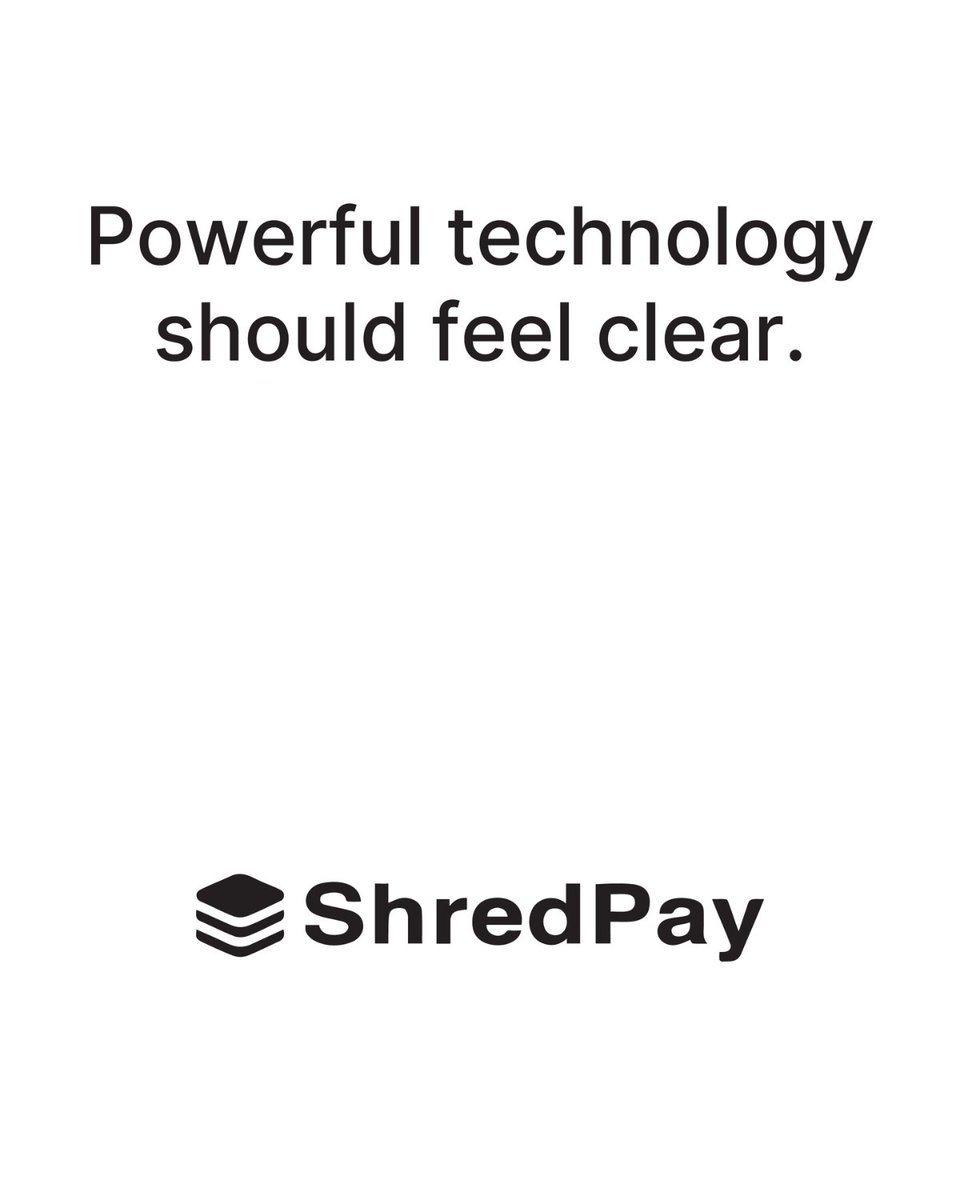 ShredPay's tweet photo. Powerful technology should feel clear. 

ShredPay focuses on the most useful parts of the technology and removes unnecessary complexity.

Sign up at https://t.co/OdJnqhmvs4

#shredpay #defi #cypto #downloadnow https://t.co/AoxXckJU7V