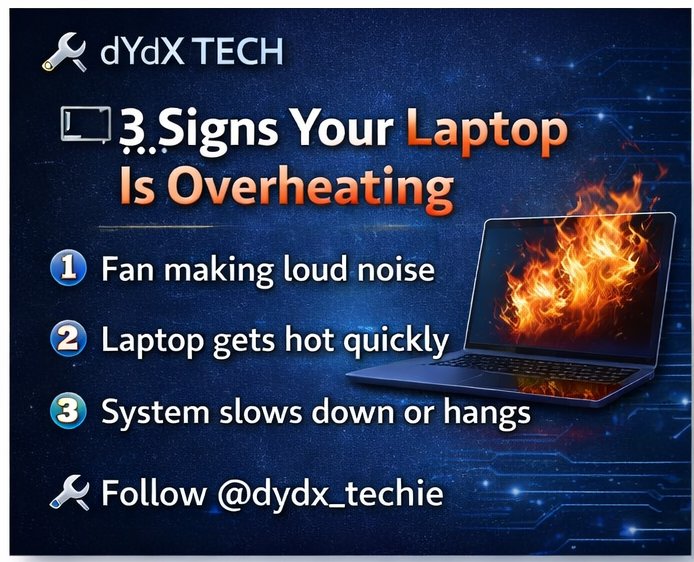 dydx_techie's tweet image. 💻 Laptop overheating?
These are the warning signs 👇
❓ Which one have you noticed?
📲 Follow @dydx_techie for repair tips
💡 Save this post &amp;amp; share with someone

#TechTips #PhoneRepair #LaptopRepair