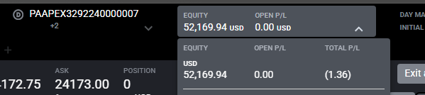 SamIsSuperRich's tweet photo. Breakeven on PAs, +$50 on lucid eval https://t.co/iyA0FK3njt