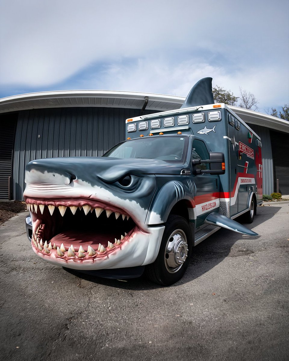 HiVizLighting's tweet photo. Happy April Fools from HiViz! We're stoked to reveal our latest demo vehicles, they're out of this world! 🚒🌍
#aprilfools #prank #aprilfoolsprank #aprilfools2026 #firetech #hivizleds https://t.co/38Ctd6xSsa