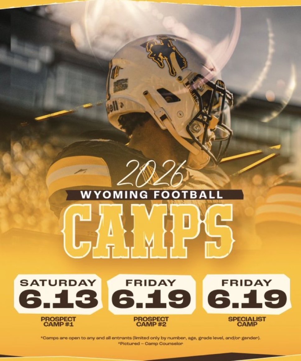 LucasLawson2028's tweet photo. Thank you Coach Hendricks @CoachBHen for the invite to Wyoming @wyo_football summer camp. Excited to compete and get to know you and the program. 

@CoachStartz @HaskinsMichael  @MattT8Scouting @CeriseRyanD @CoPreps  @RockPerkins52 @PrepRedzoneCO https://t.co/gOfcy86DaF