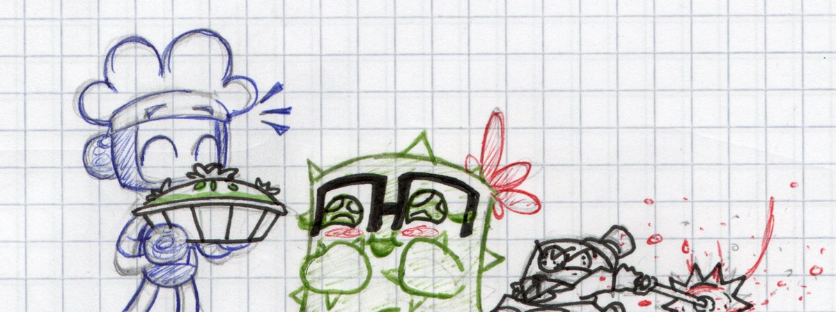 Happy birthday Spikie! 🎂🌵

Drawing for a new friend's OC <a href="/fuzzieoctopus/">★ fuzzie! (DR.FETUS'S WIFE)</a> 🥳🎉

I had to draw myself with my secondary account's avatar because if I drew myself as Fetus it wouldn't be funny xd

(I had to upload it here because there were no comments :<)

#SuperMeatBoy #Bomberman