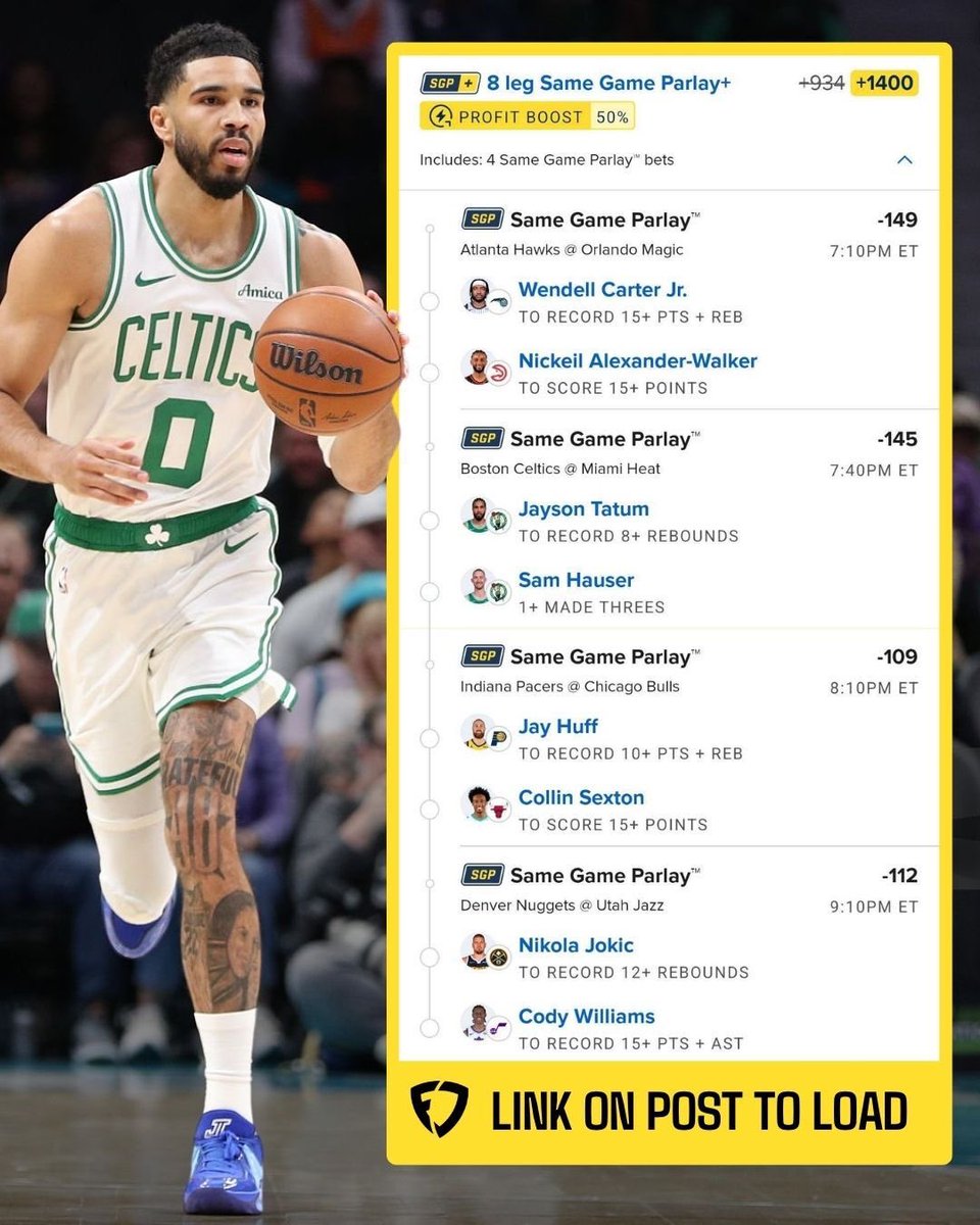 DanGambleAI's tweet photo. 🍀🏀 +1400 NBA Parlay

Tap the link below to tail this bet!

👉 Load here: https://t.co/RGGmdIq9h9

NBA has been very good to us recently, let’s keep riding the momentum 🤞

21+, gamble responsibly. https://t.co/dEljXd2Ijw