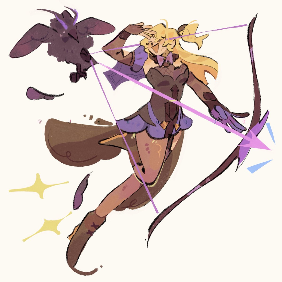 Sometimes she gets lost in the theatrics..
#GenshinImpact #Fischl