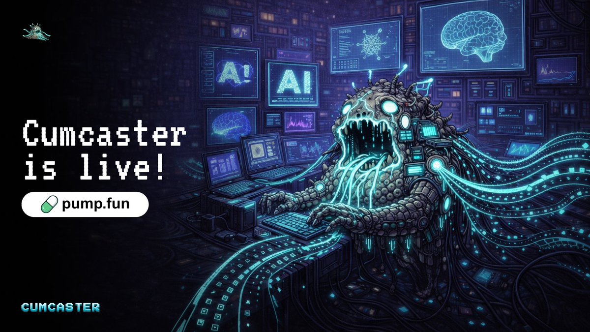 CumCasterSolana's tweet photo. $CUM is now live. 

This is more than a product, it is the beginning of a new AI driven ecosystem. 

A place where intelligence works continuously and creates value on its own. The next phase of AI starts here.

https://t.co/dRstyv9i3b https://t.co/i0rCeVteB6
