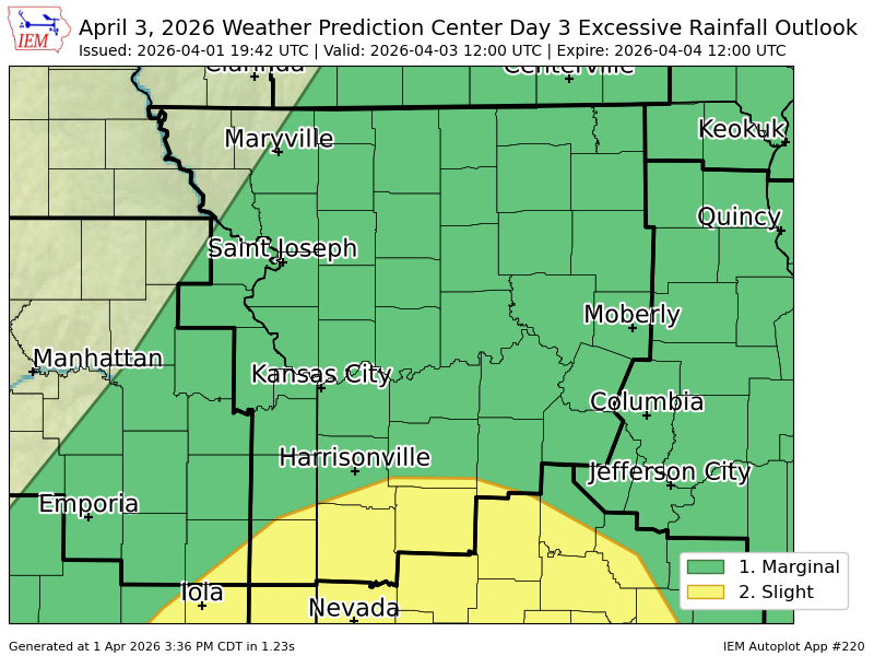 WPC issues Day 3 Slight Risk Excessive Rainfall Outlook at Apr 1, 19:42z for EAX wpc.ncep.noaa.gov/qpf/excessive_…