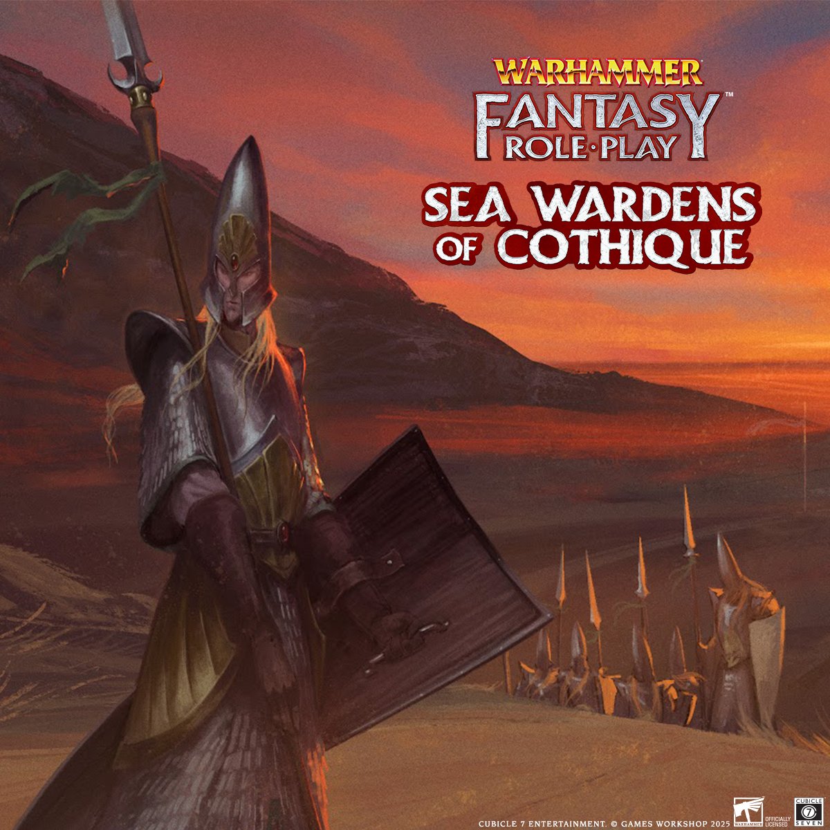 The shrines and palaces of Cothique overlook the coast of Ulthuan. The High Elves there must maintain a constant vigil for Dark Elf Corsairs and Norse Raiders who slip past the defenses of the Shifting Isles. Sea Wardens of Cothique is now available: bit.ly/4sNzRFZ