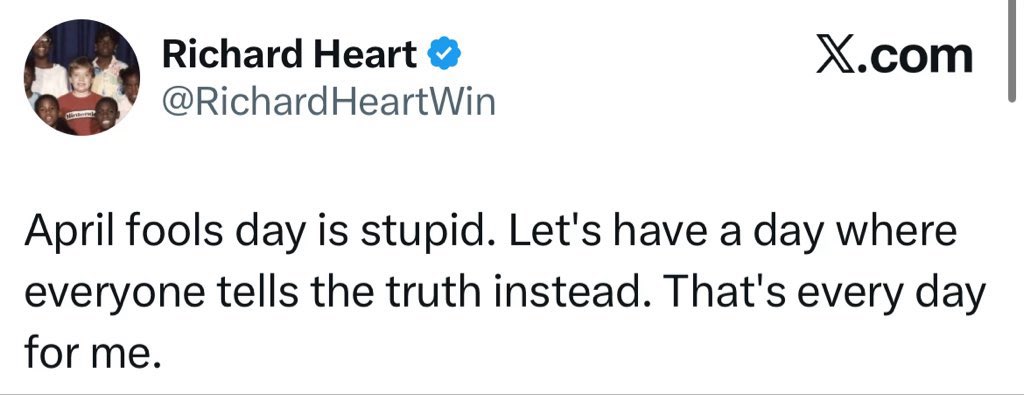 If you have to tell people you’re telling the truth daily, you’re generally lying frequently.