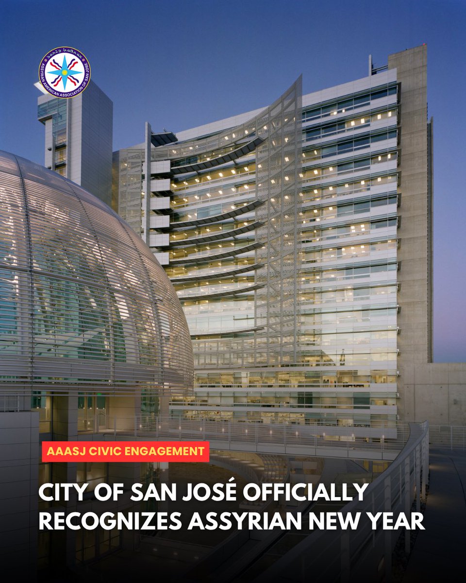 AAAofSJ's tweet photo. The City of San José has officially recognized Assyrian New Year with a proclamation honoring our community and its longstanding presence in our city.

Our board was proud to be at City Hall for this moment and to join Councilmember George Casey for a photo. https://t.co/PkSOP1YZU2