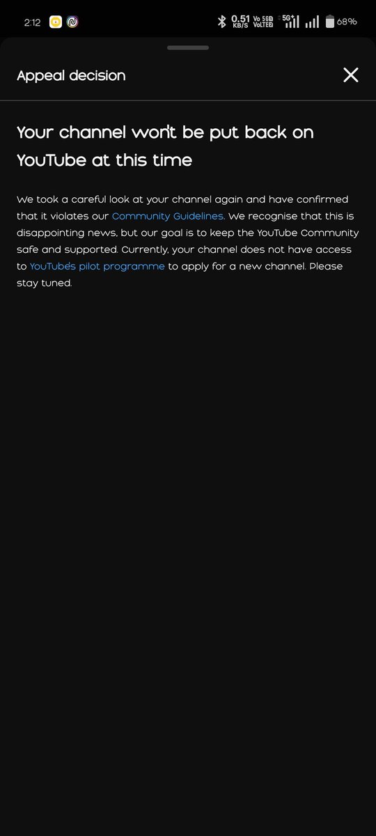 Im_rony1's tweet photo. @YouTubeCreators can you please help me for this termination issue https://t.co/GrriU45D8k