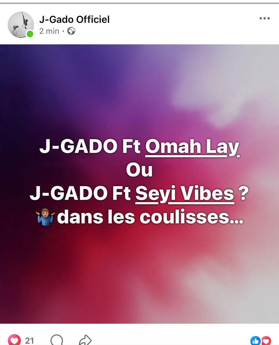 JGado4's tweet photo. @Omah_Lay Or @seyi___vibez ? 🤷🏽‍♂️ https://t.co/XhGvUK6BtI