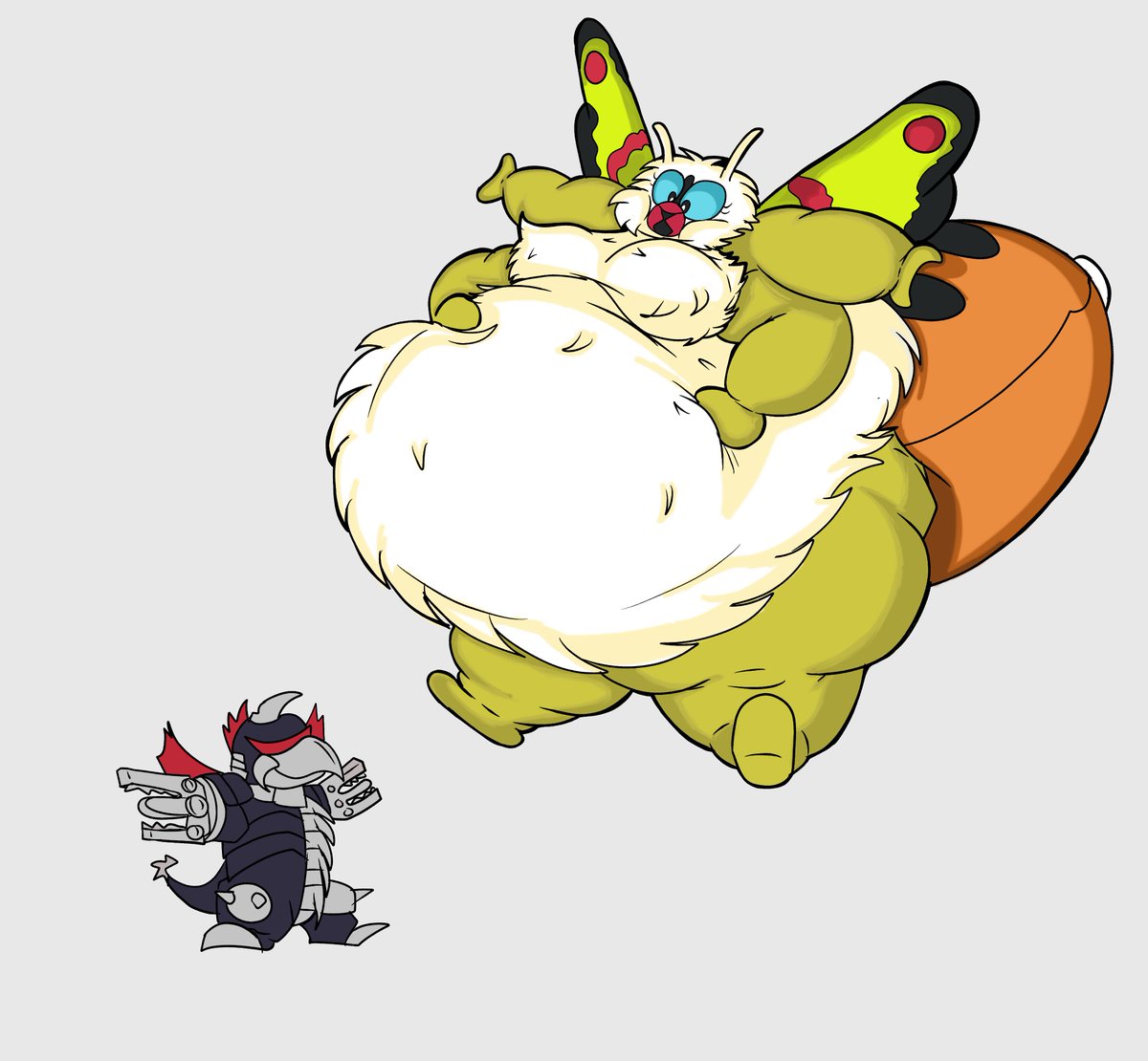 so during a conversation i had on discord i realize that the world needs more fat mothra art