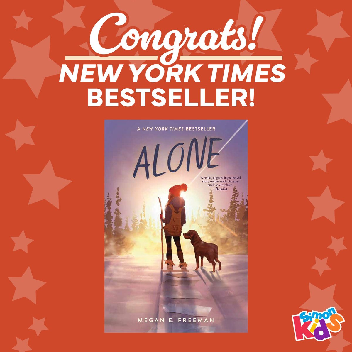SimonKIDS's tweet image. Congrats @meganefreeman! #Alone is a @nytimes paperback bestseller for the 8th month!