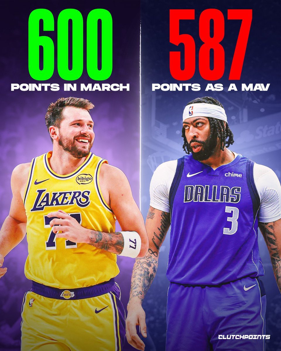 This is WILD... Luka Doncic scored more points in the month of March ...