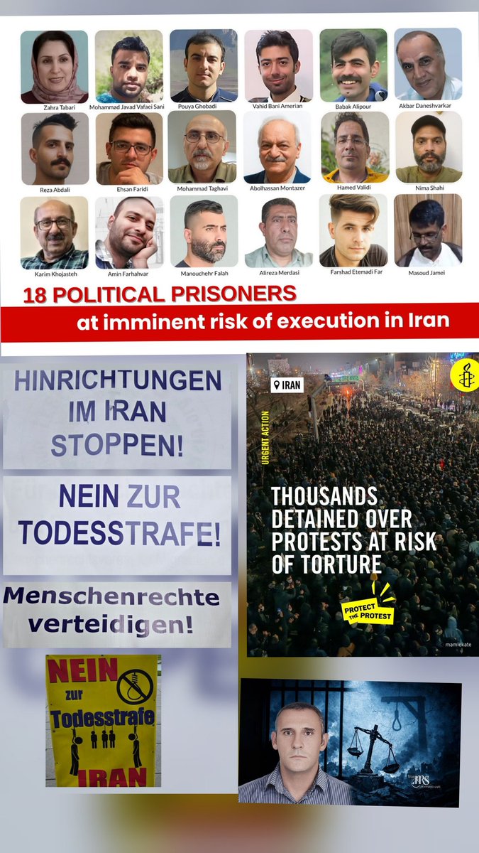 RHamedifar's tweet photo. آنها نباید اعدام شوند
They should not be executed.
#StopExecutionsInIran
#Save_Vahid
#Save_Abolhassan
@UN_HRC @GermanyUN @UNHumanRights @Amnesty
#JAmali https://t.co/7lYuj1SFjU