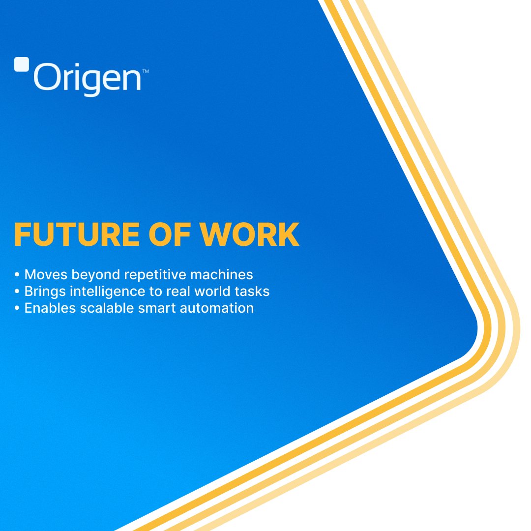 techbyorigen's tweet photo. What if robots didn’t just follow instructions but actually think adapt and work like humans?

Read more: https://t.co/YDqcytoTYH

#AI #Robotics #Automation #IndustrialAI #FutureOfWork #ArtificialIntelligence #SmartManufacturing #TechInnovation #MachineLearning #Industry40 https://t.co/IEljl6kn0z