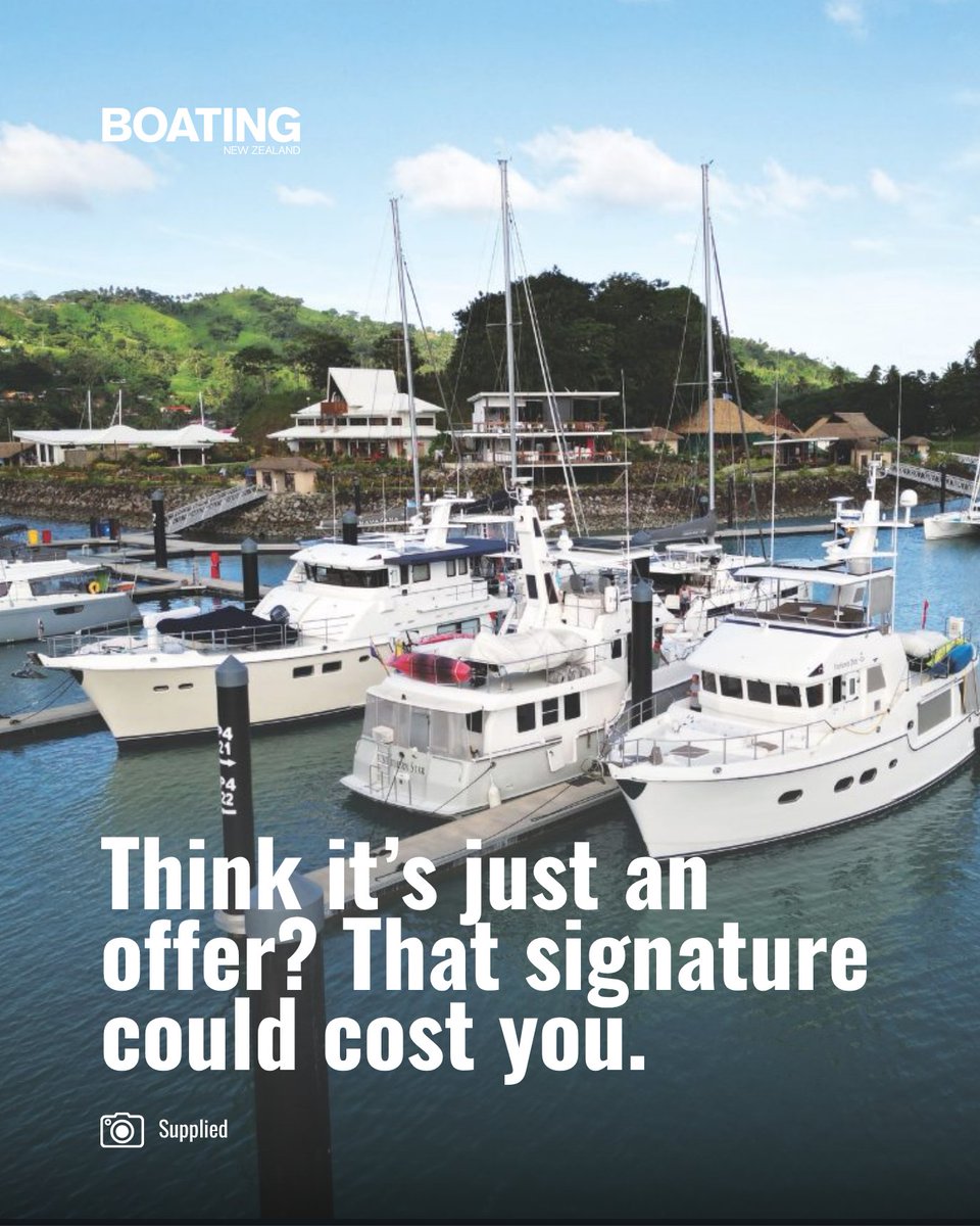 boating_nz's tweet image. Think it’s just an offer? That signature could cost you. Find out more - click through. 

ap1.hubs.ly/y0Khnv0

#BoatingNZ #BoatBuying #MarineLaw #NZBoating #BoatSales #BoatingTips #StaySmart #OnTheWater