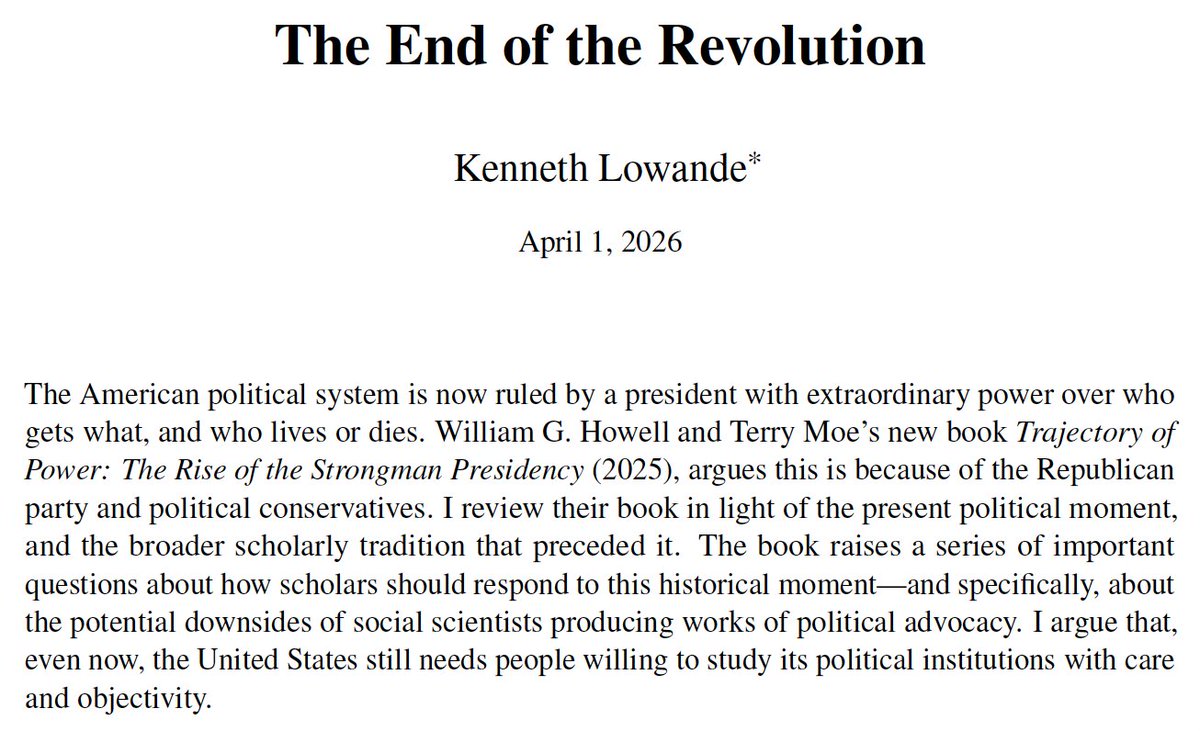 Kenneth Lowande tweet media