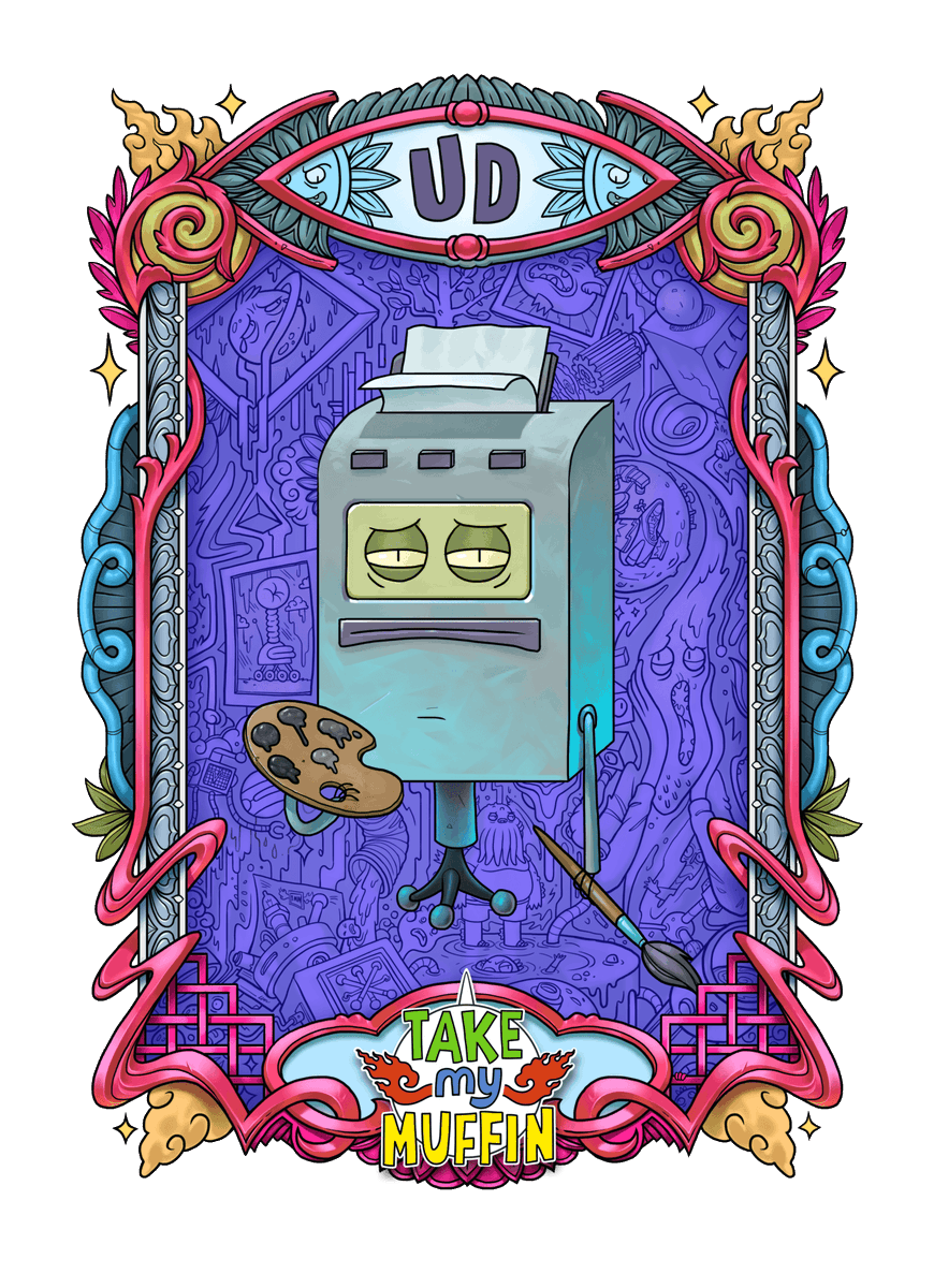 coinengineerx's tweet photo. My champion is UD (U2-D12)!

Melancholic robot turning despair into dark art and paperwork. You embraced the gloom to hold this madhouse together.

Pick yours: https://t.co/m3W308FUt7 https://t.co/Ca76vwPOGr