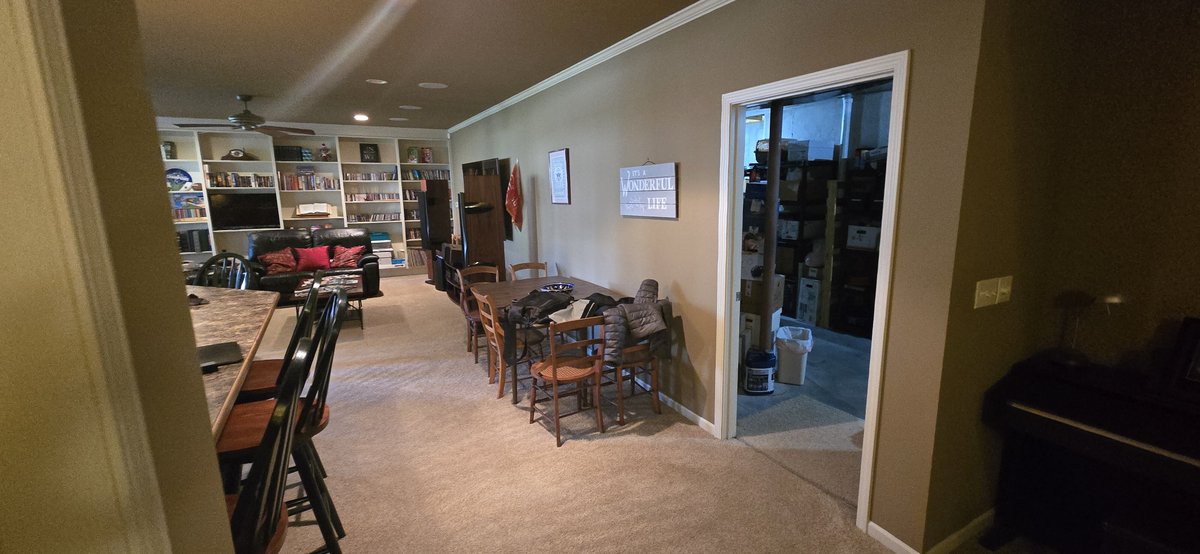 WineteerKC's tweet photo. Basement Bar + Wine Cellar
Wineteer had a great time designing &amp; finishing this basement. We designed and built out a custom whiskey bar, a stunning wine cellar, dining space, and a cohesive space built for entertaining.

Swipe to see the BEFORE &amp; AFTER
#BasementRemodel https://t.co/zS94MxibL5