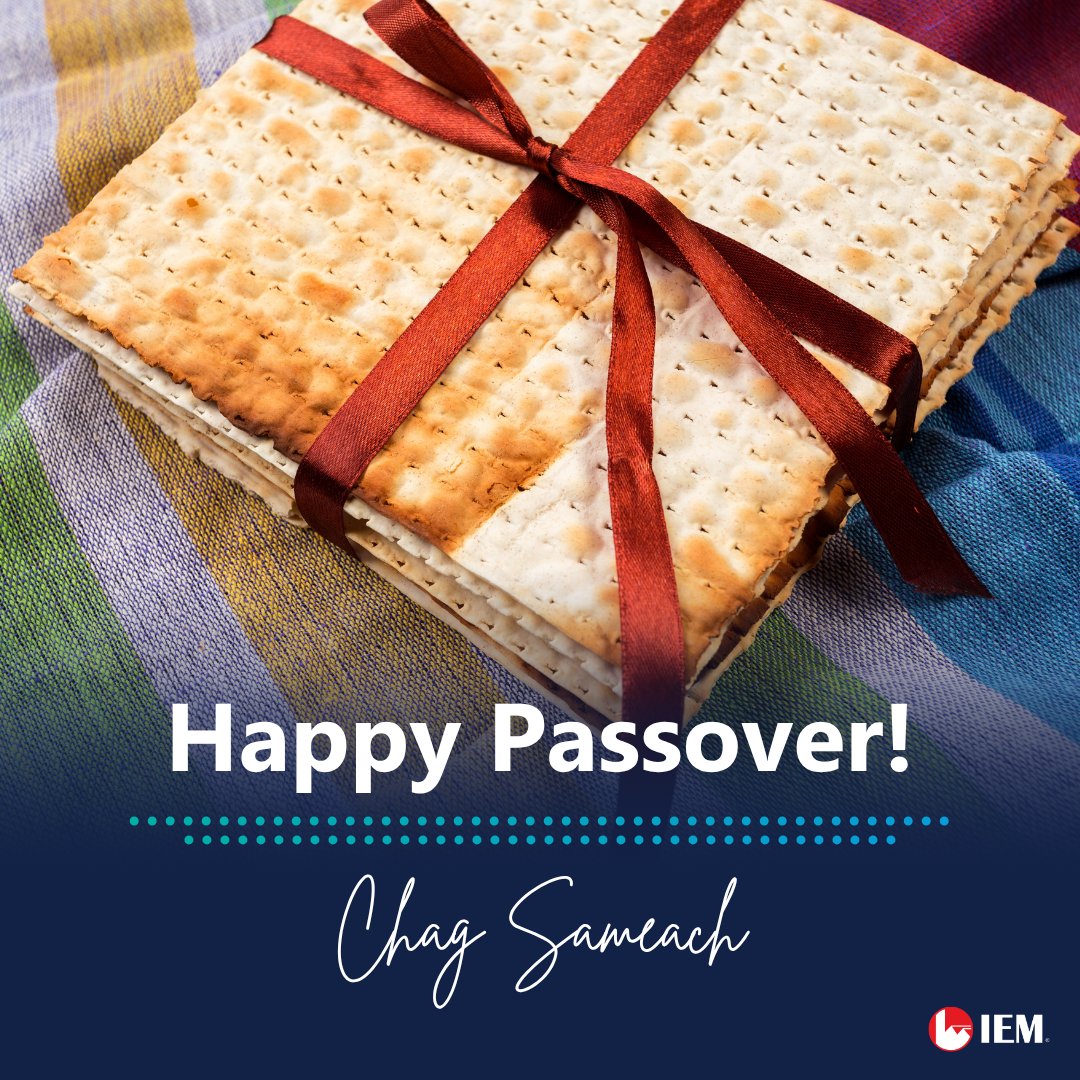 IEMNews's tweet image. Wishing all who celebrate a meaningful and joyous Passover this year!

May your holiday be filled with warmth, togetherness, and cherished moments with your friends, family, and loved ones.

Chag Sameach! ✨

#TeamIEM #Passover #ChagSameach