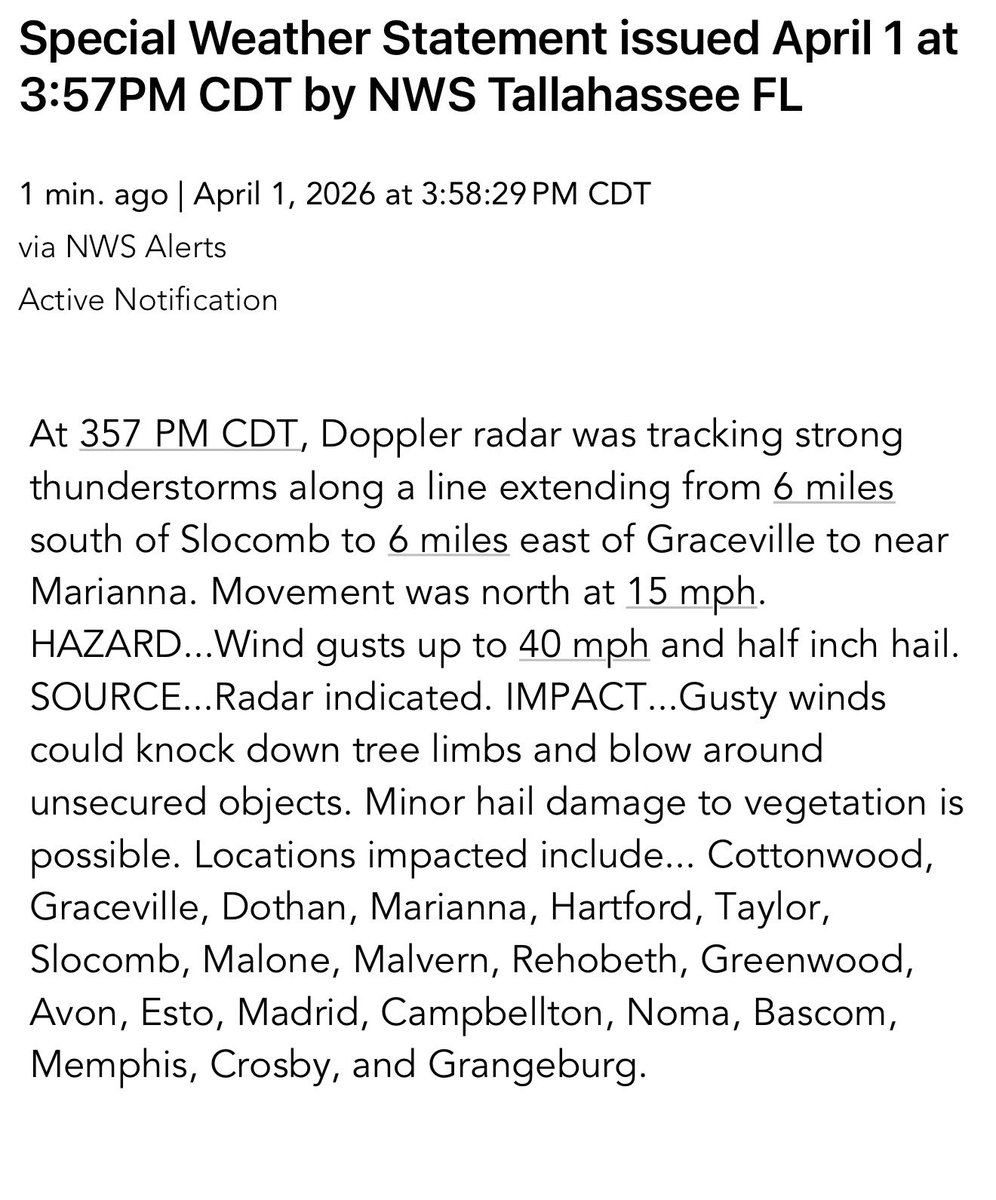 NWS Special Statement