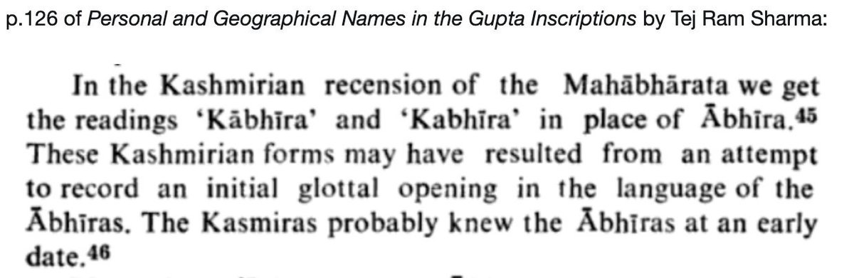 ayarkul's tweet image. Probably both Habiru and Abhira both had similar sounding names for themselves in their own language. 
Native name for the region/people of Elam was also similar in pronunciation by the locals.
Kashmiri mahabharata suggesting that Abhira known themselves as Kabhira is intriguing.