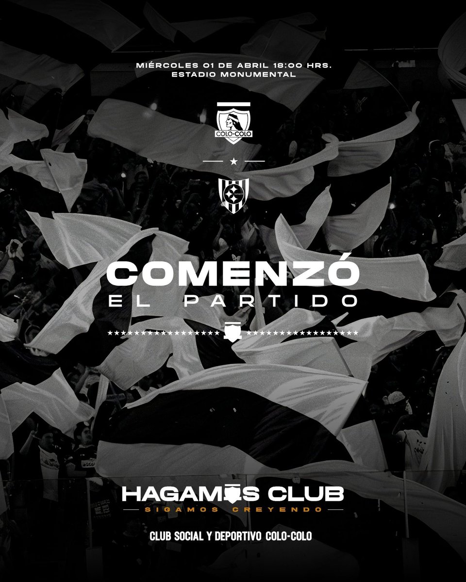CSDColoColo's tweet image. ¡𝐂𝐨𝐦𝐞𝐧𝐳𝐨́ 𝐞𝐥 𝐩𝐚𝐫𝐭𝐢𝐝𝐨!  ⚽

¡Ya juegan Colo-Colo VS Huachipato! El Cacique buscará una victoria en su tercer encuentro de Copa de la Liga.

#CC 0 - 0 #HU