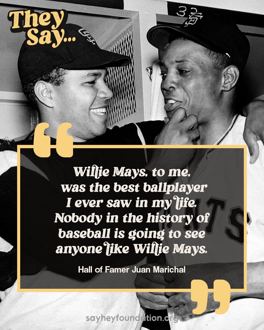 SayHeyFdn's tweet image. When Juan Marichal talks about Willie Mays, it’s more than admiration- it’s firsthand appreciation for a teammate who defined excellence every single day.

#SayHeyFoundation #WillieMays #TheySay #SayHeyKid #YouthOpportunity