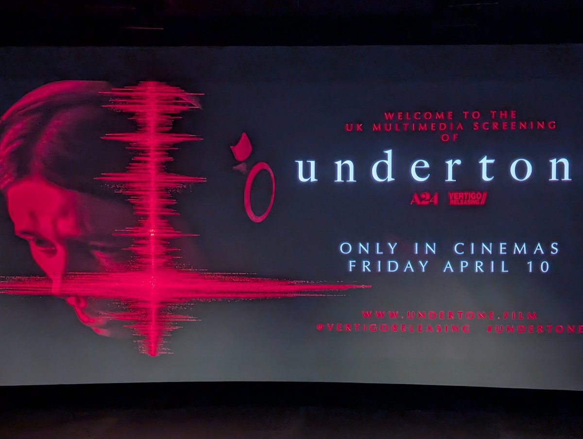Tonight I attended a "Multimedia Screening" of the new <a href="/A24/">A24</a> Psychological Horror #Undertone - but was it any good?

My full thoughts will be on my blog and podcast soon..let's just say that it's a good job the sound was good because a lot of the other elements don't work too well